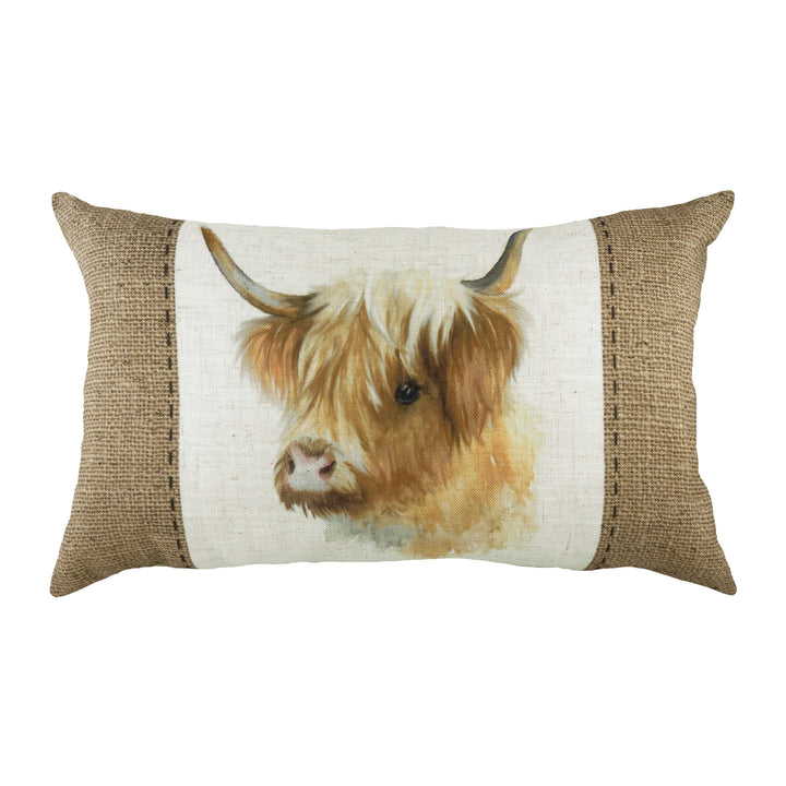 HESSIAN COW 30X50 C/C WHITE