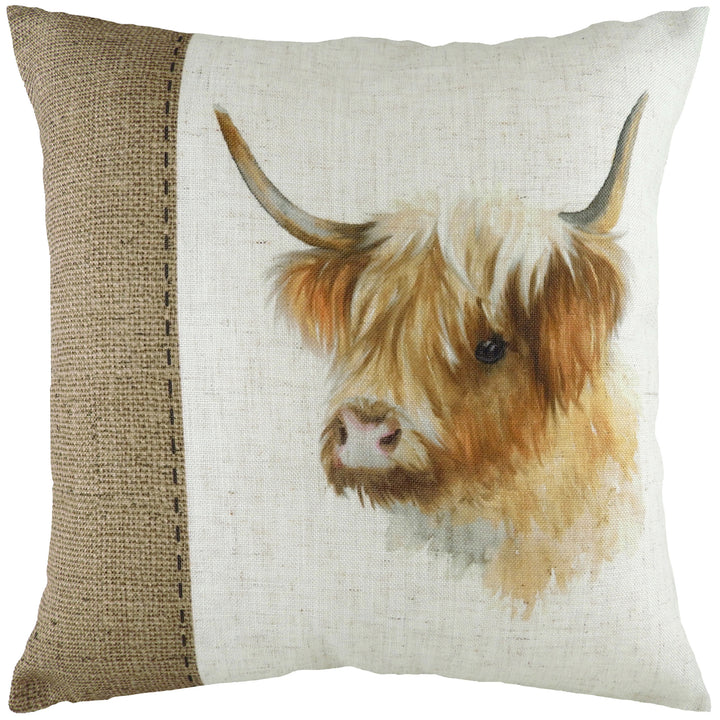HESSIAN COW 43X43 C/C WHITE