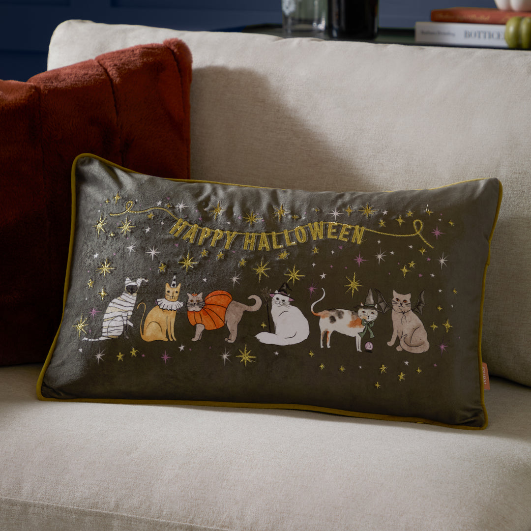 Halloween Pawty 30x50 Cushion Case Multi