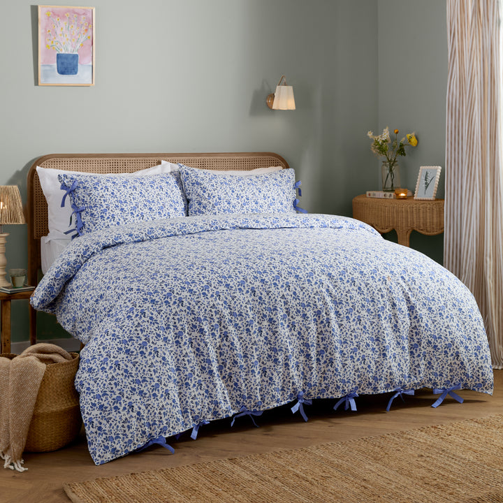 Hannah Super King Duvet Set Blue