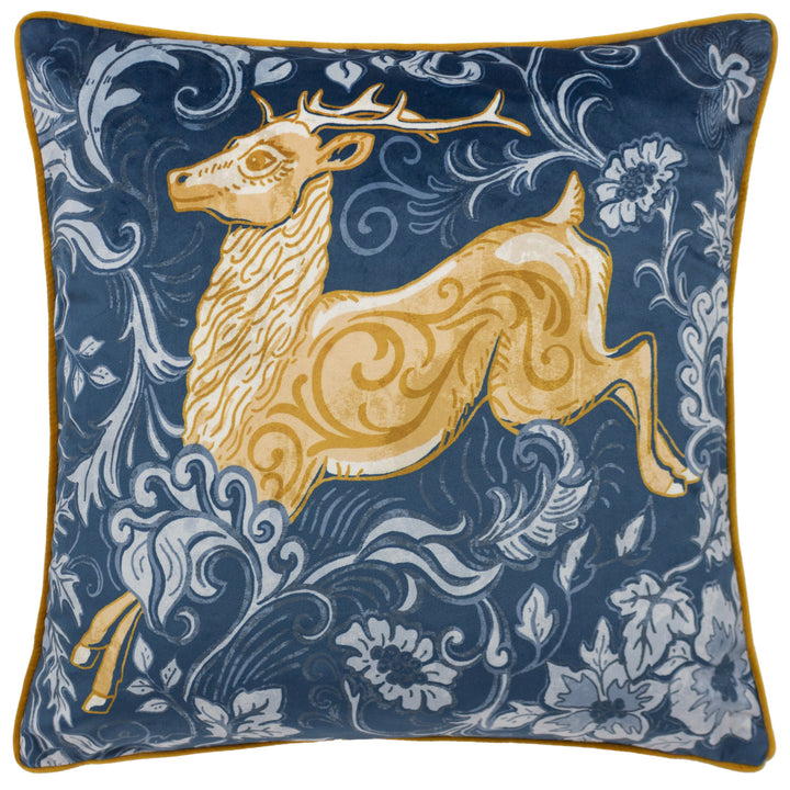 PIPED HAREWOOD 50X50 CUSHION CASE STAG
