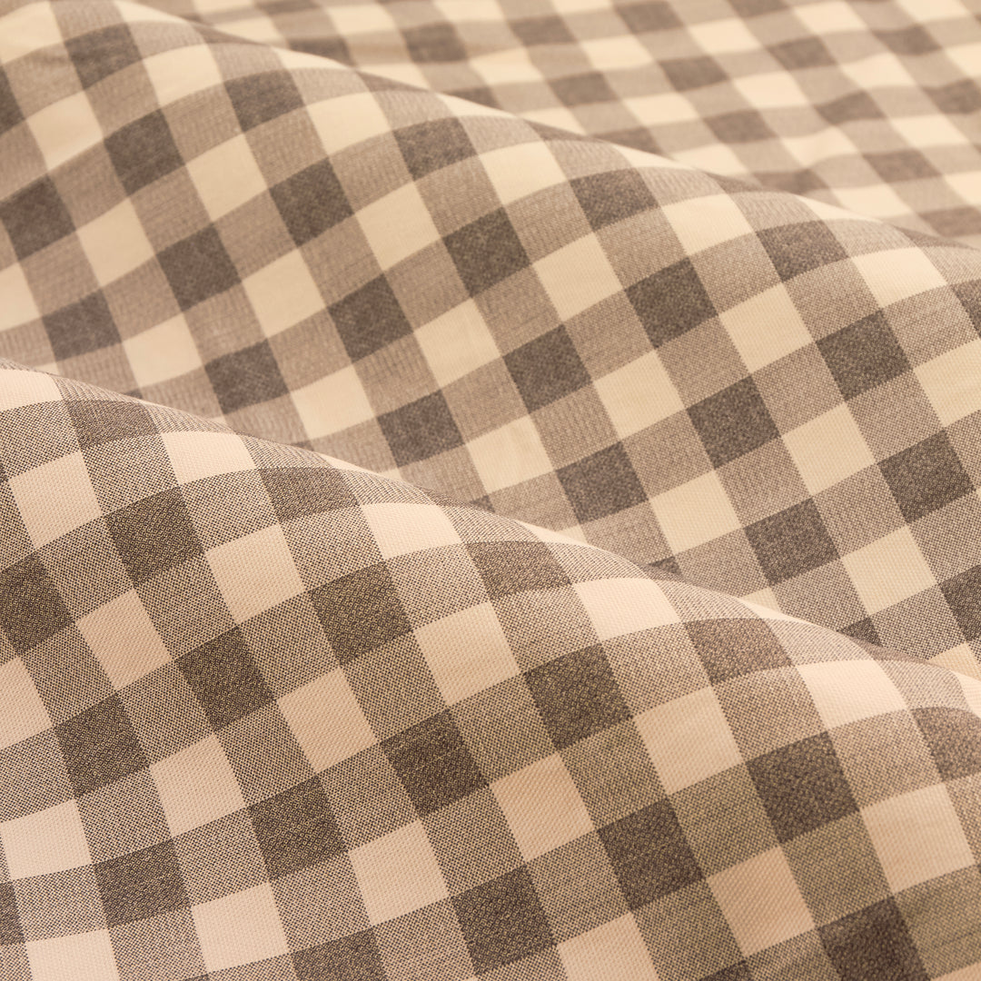 Harriet Gingham Flop Top Pencil Pleat 168x183 Buttermilk/Chocolate - image 5