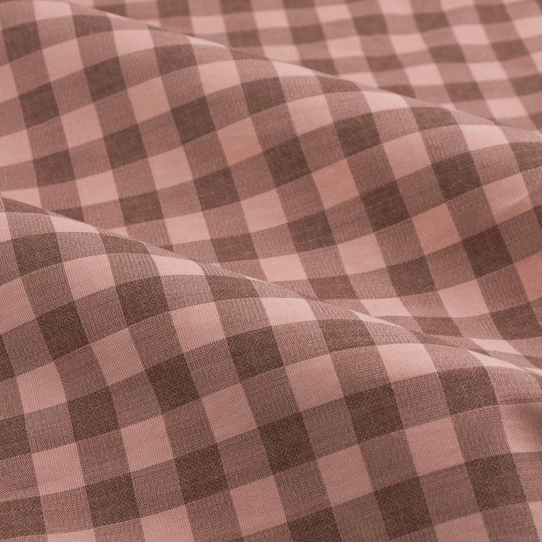 Harriet Gingham Flop Top Pencil Pleat 229x229 Rose/Chocolate - image 5
