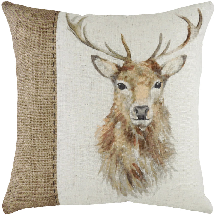HESSIAN STAG 43X43 C/C WHITE