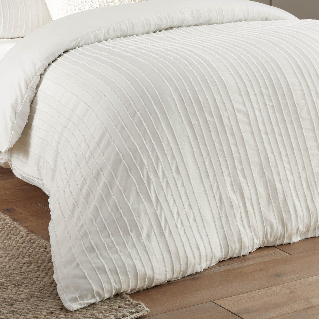 Harrison Stripe Single Soft Touch Duvet Set White - image 3