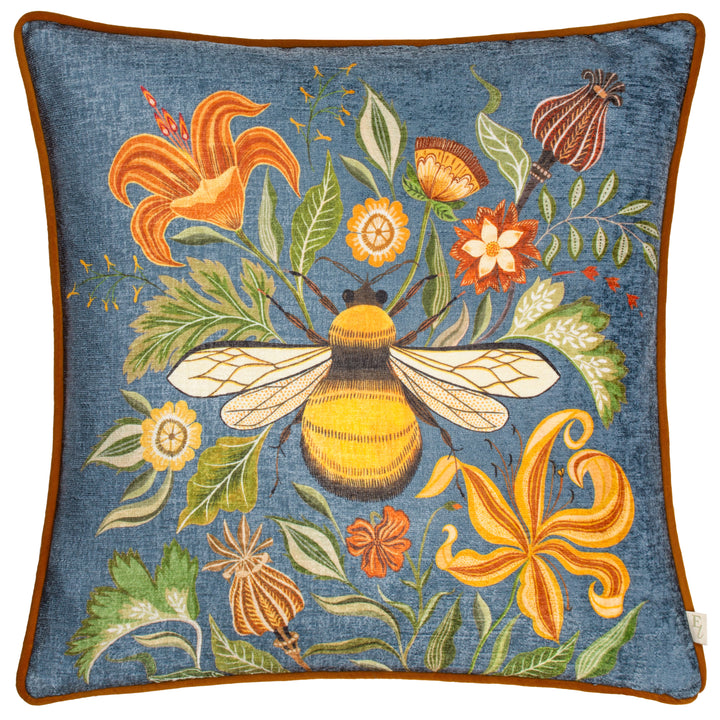 HAWTHORN BEE 43X43 CUSHION CASE PETROL