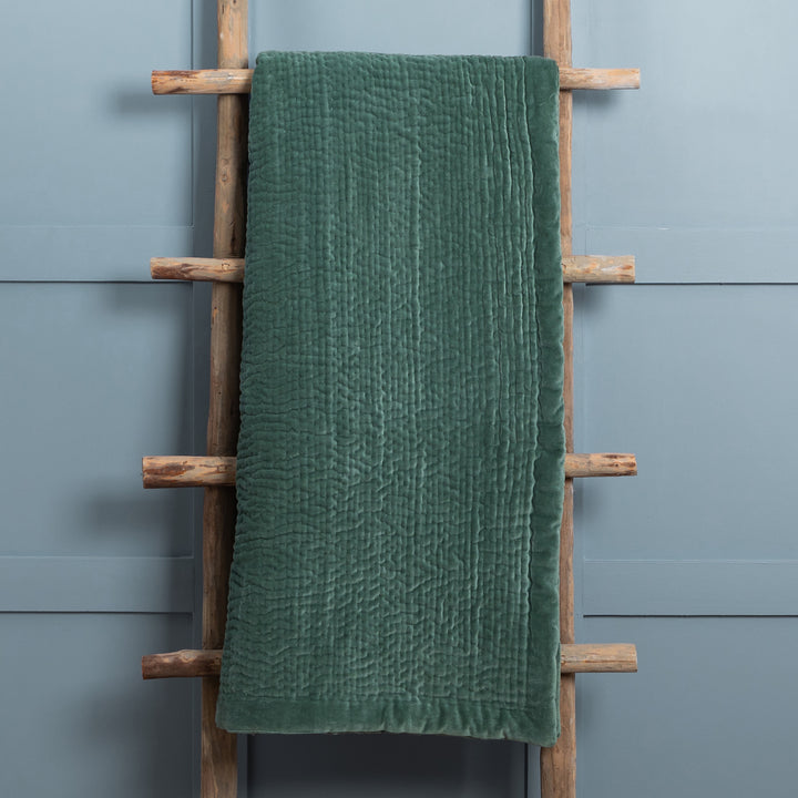 HAZE VELVET 140X220 THROW SEAFOAM