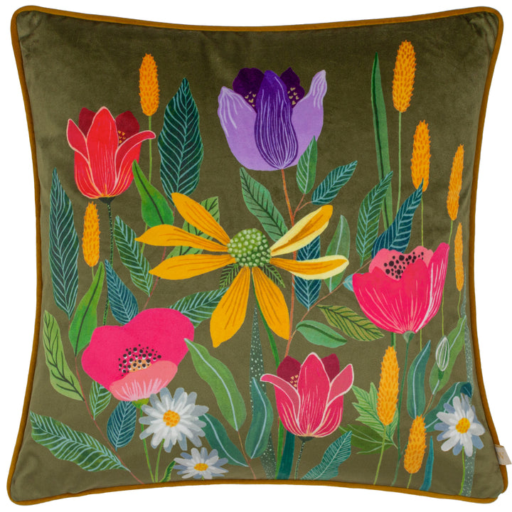 HOUSE OF BLOOM CELANDINE 43X43 CUSHION CASE OLIVE