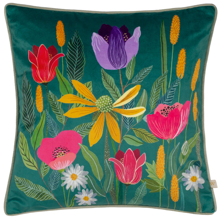 HOUSE OF BLOOM CELANDINE 43X43 CUSHION CASE TEAL