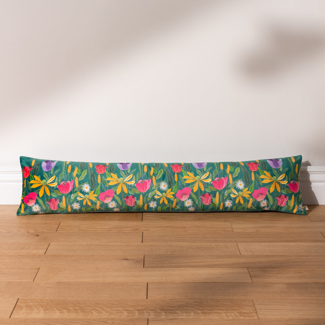 House Of Bloom Celandine Draught Excluder Case Teal