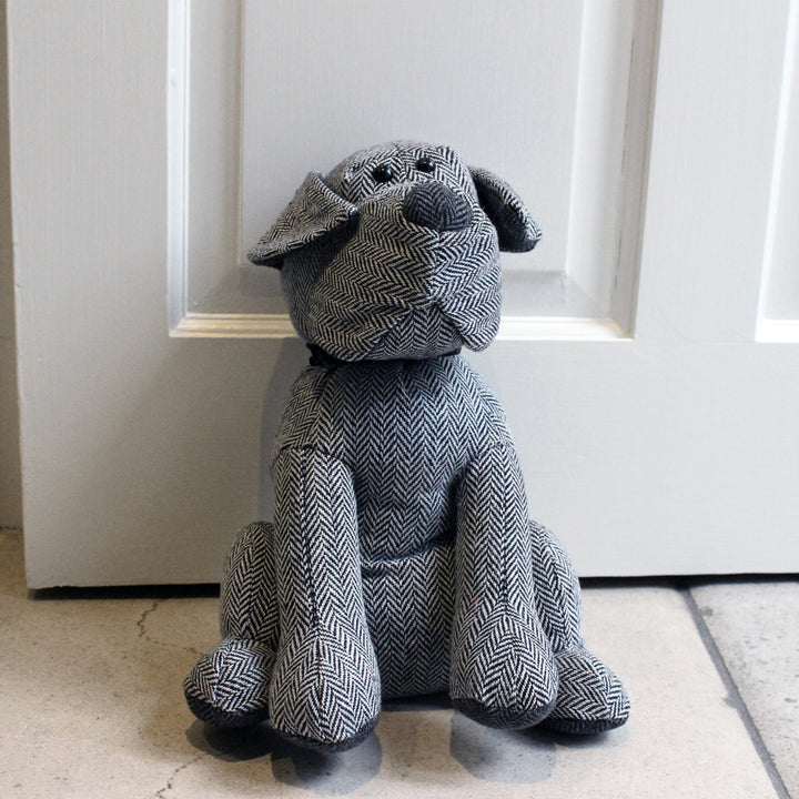 Herringbone Dog Doorstop - Grey - image 4