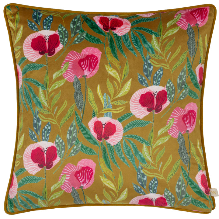 HOUSE OF BLOOM POPPY 43X43 CUSHION CASE SAFFRON