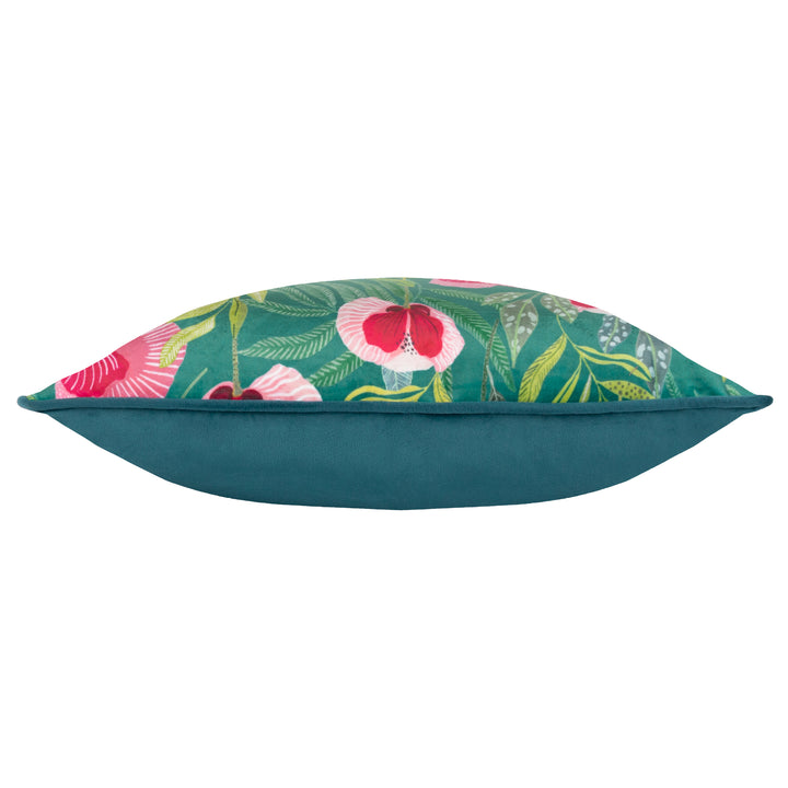 HOUSE OF BLOOM POPPY 43X43 CUSHION CASE TEAL