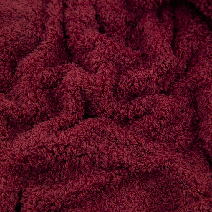 Harlan Borg Sherpa 140x180 Throw Burgundy - image 2
