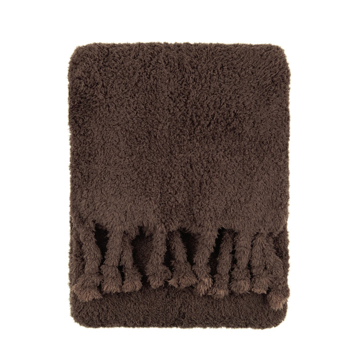 Harlan Borg Sherpa 140x180 Throw Chocolate