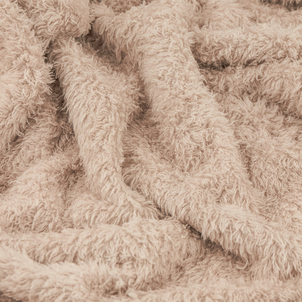 Harlan Borg Sherpa 140x180 Throw Natural - image 2