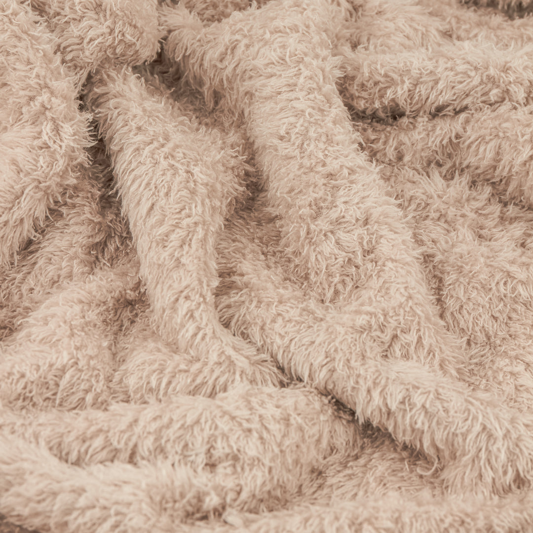 Harlan Borg Sherpa 140x180 Throw Natural - image 2