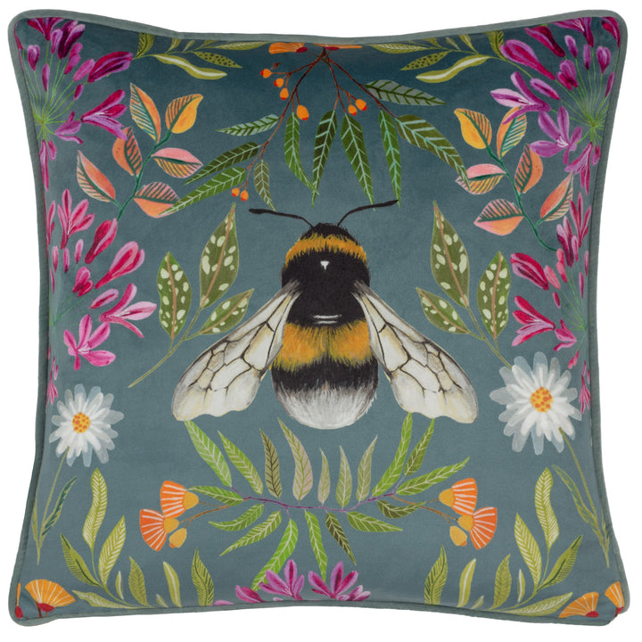 HOUSE OF BLOOM ZINNIA BEE 43X43 CUSHION CASE MULTI