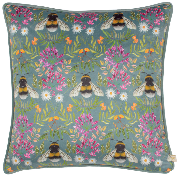 HOUSE OF BLOOM ZINNIA BEE REPEAT 43X43 CUSHION CASE MULTI