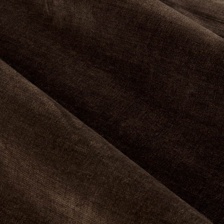 HEAVY CHENILLE 117X183 PENCIL PLEAT CURTAIN BROWN