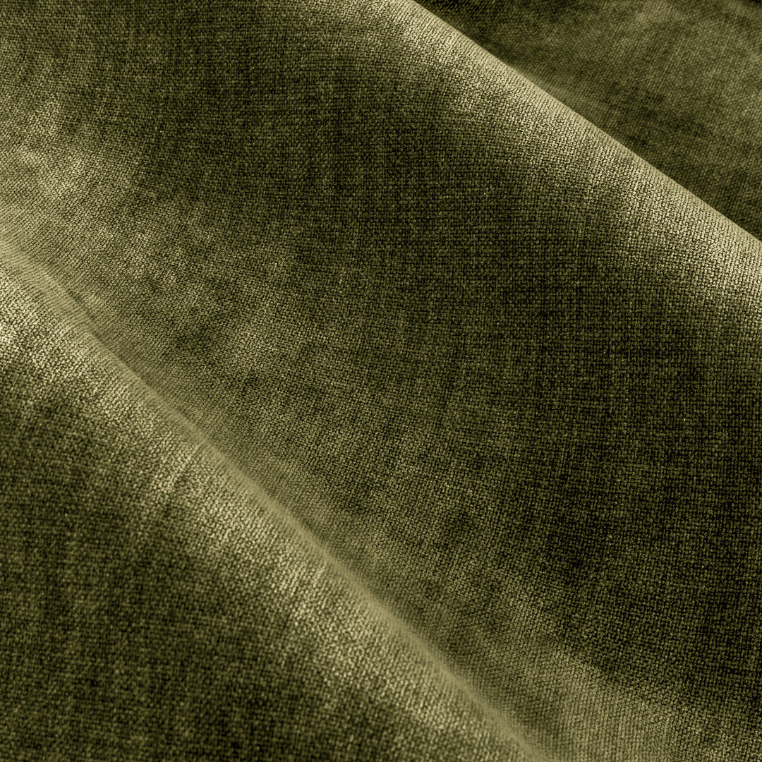HEAVY CHENILLE 168X137 PENCIL PLEAT CURTAIN OLIVE