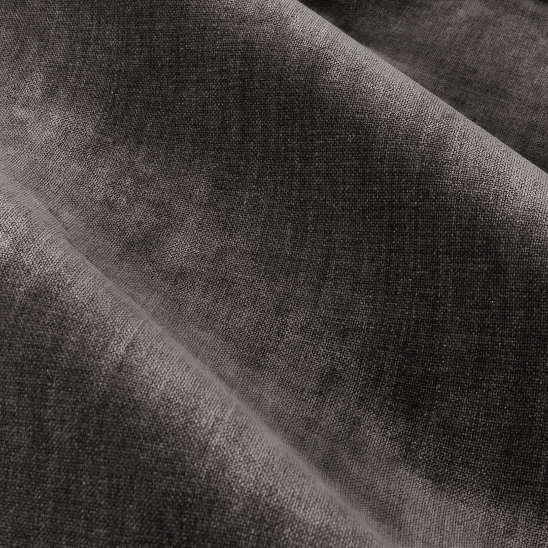 HEAVY CHENILLE 229X137 PENCIL PLEAT CURTAIN CHARCOAL