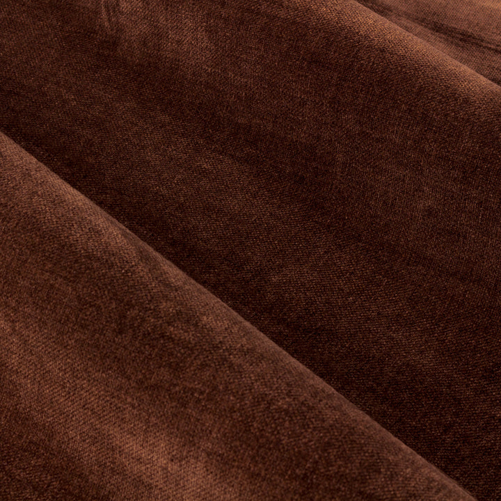 HEAVY CHENILLE 229X183 PENCIL PLEAT CURTAIN NUTMEG