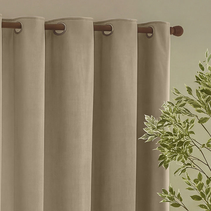 Heavy Chenille 229x229 Eyelet Curtains Linen - image 4