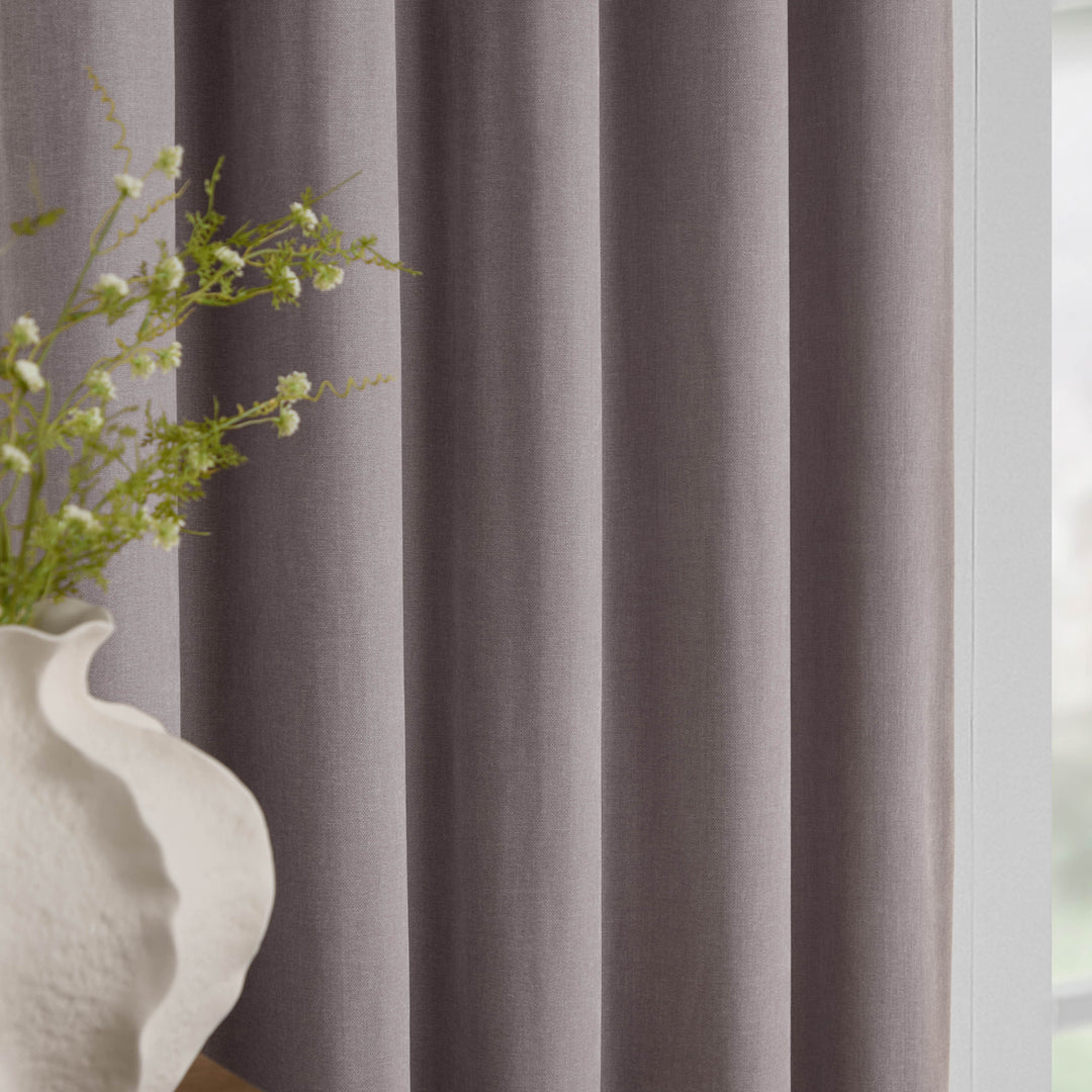 Heavy Chenille 117x183 Eyelet Curtains Mauve - image 2