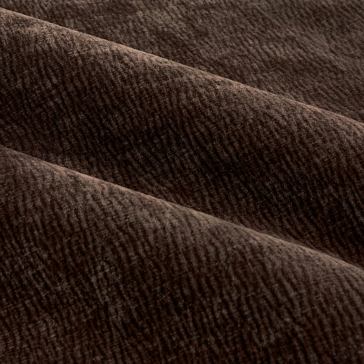 Heath Washed Velvet 168x183 Pencil Pleat Curtains Espresso Brown - image 5