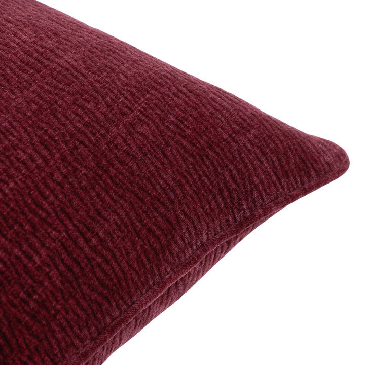 Heath Washed Velvet 50x50 Cushion Case Beetroot - image 3