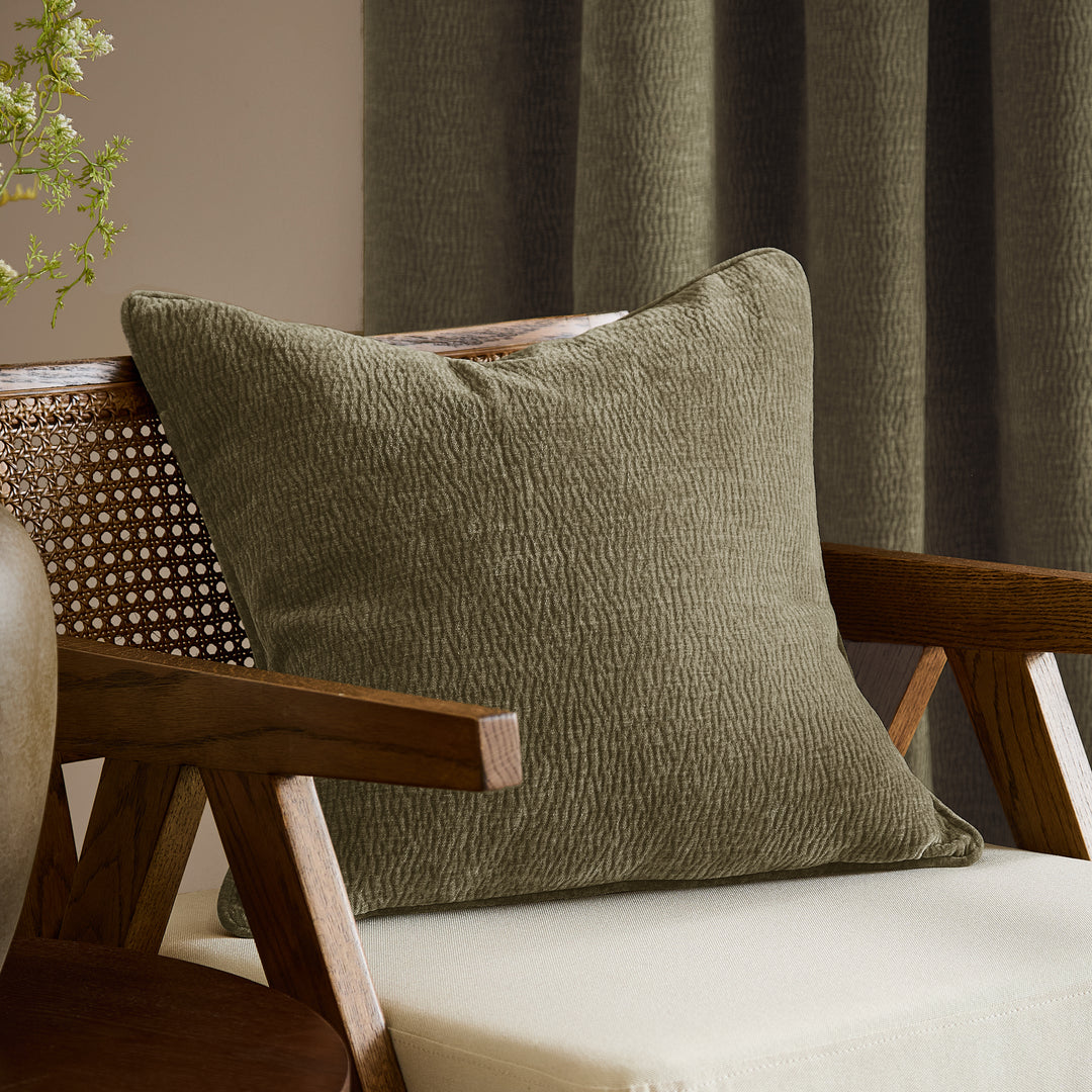 Heath Washed Velvet 50x50 Cushion Case Eucalyptus