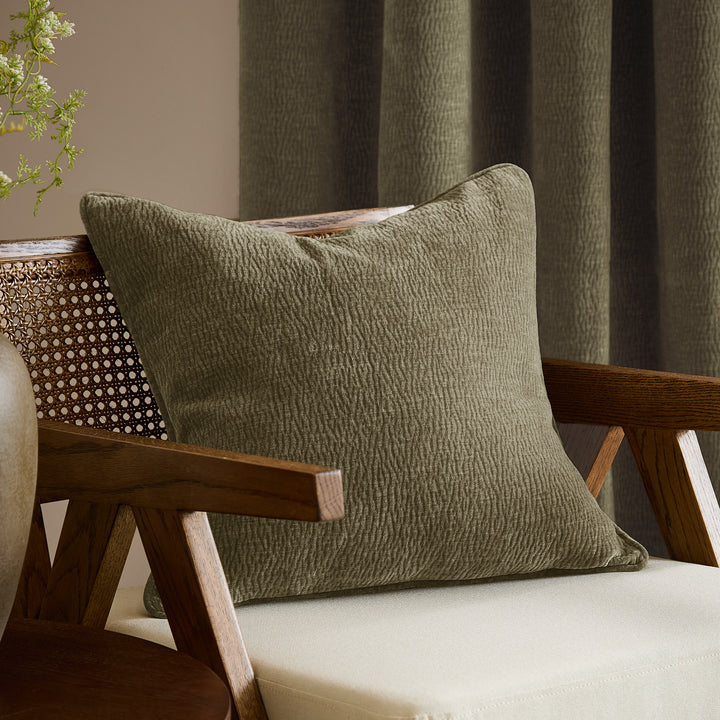 Heath Washed Velvet 50x50 Cushion Case Eucalyptus