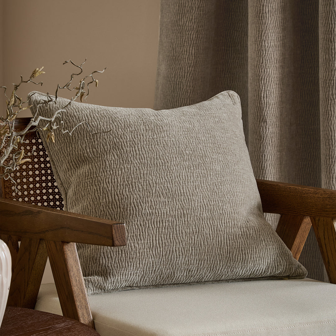 Heath Washed Velvet 50x50 Cushion Case Greige