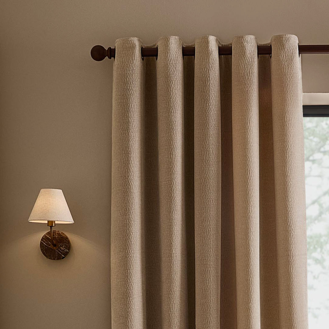 Heath Washed Velvet 229x183 Eyelet Curtains Linen - image 3