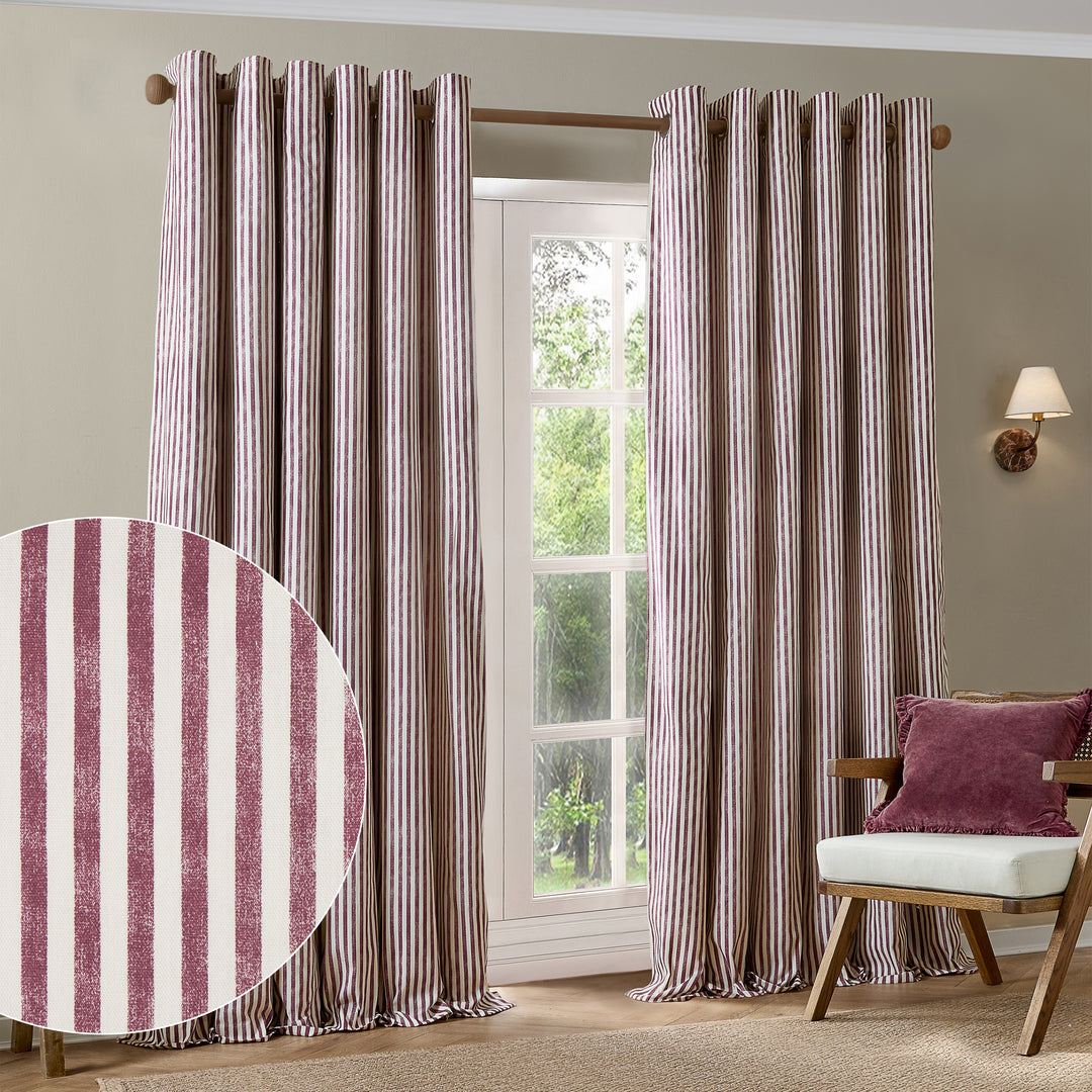 Hebden Blackout 229x137 Eyelet Curtains Beetroot