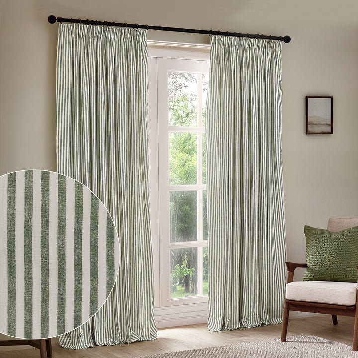 Hebden Blackout 168x137 Pencil Pleat Forest