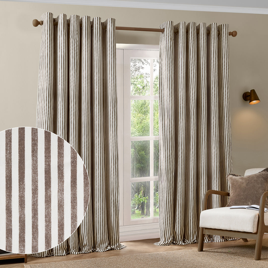 Hebden Blackout 168x137 Eyelet Curtains Chocolate