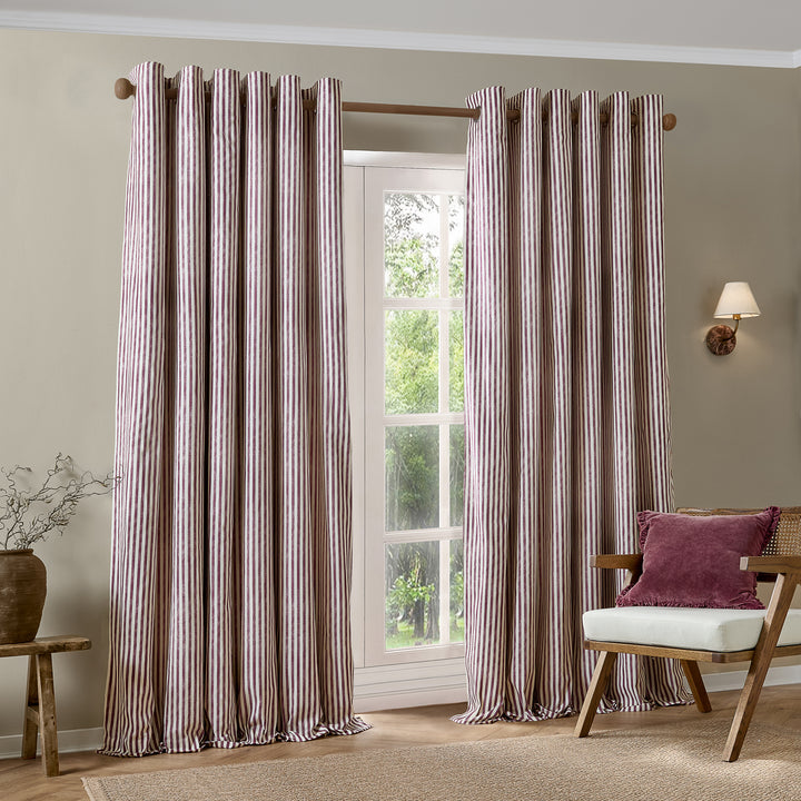 Hebden Blackout 117x137 Eyelet Curtains Beetroot - image 4
