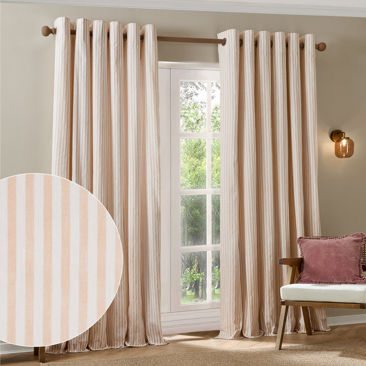 Hebden 229x137 Eyelet Curtains Blush