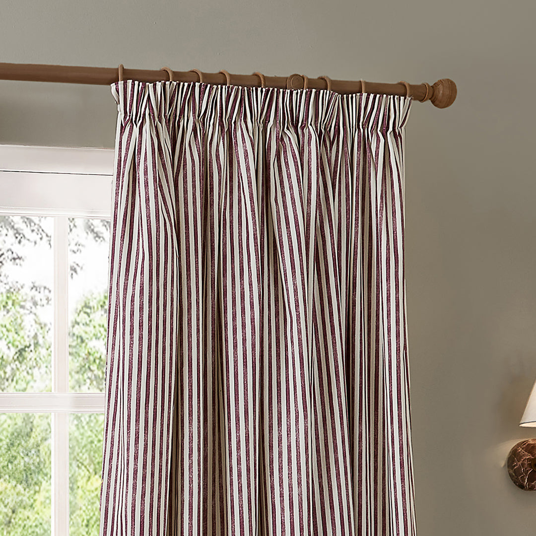Hebden 117x137 Pencil Pleat Curtains Beetroot - image 3