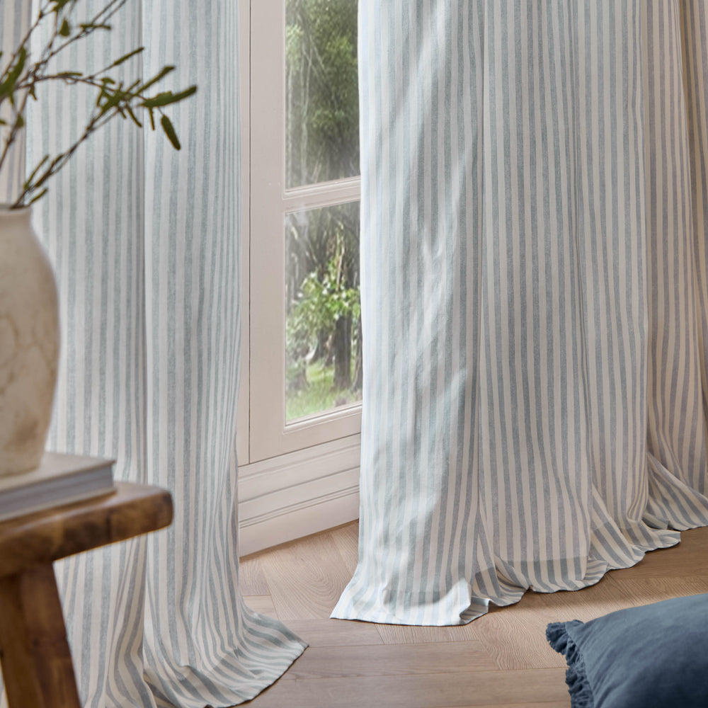 Hebden 168x137 Pencil Pleat Curtains Mineral Blue - image 2