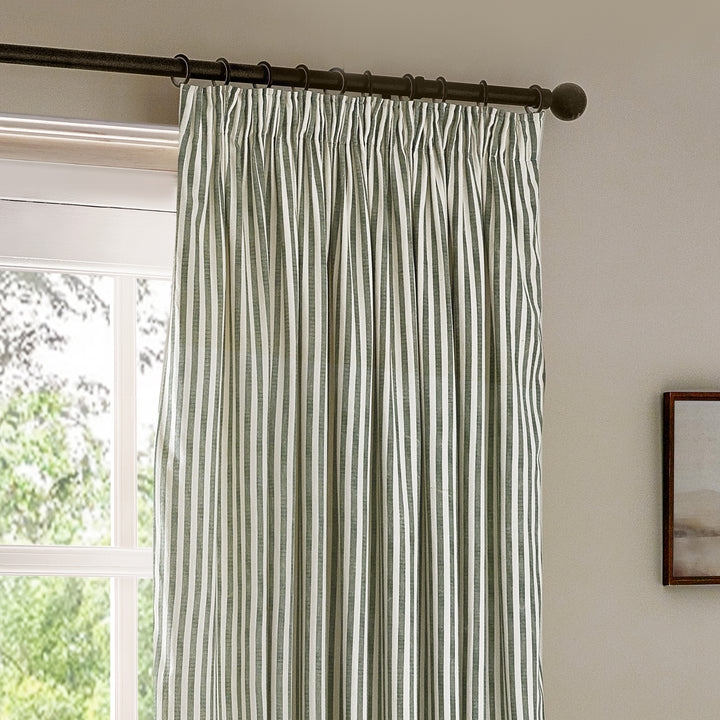 HEBDEN 229X229 PENCIL PLEAT CURTAINS FOREST