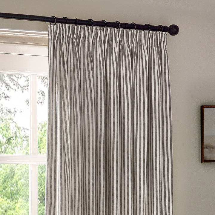 HEBDEN 229X229 PENCIL PLEAT CURTAINS GREY