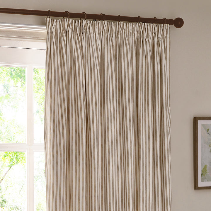 HEBDEN 229X229 PENCIL PLEAT CURTAINS NATURAL