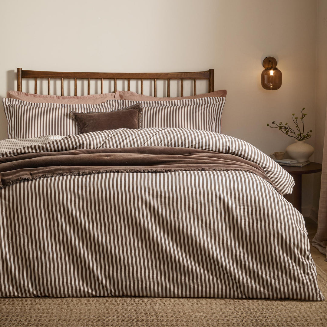 Hebden Double Duvet Set Espresso Brown