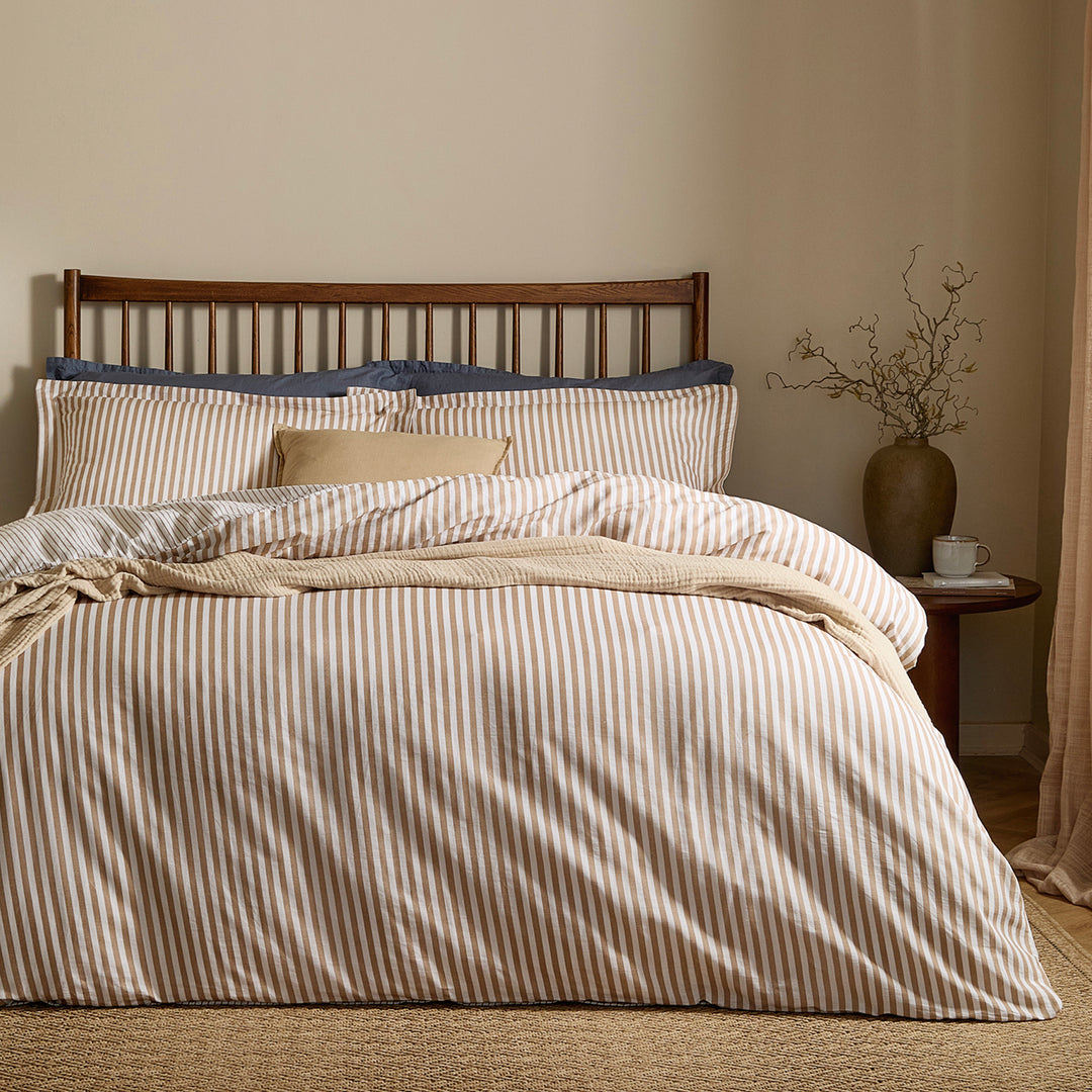 Hebden Super King Duvet Set Caramel