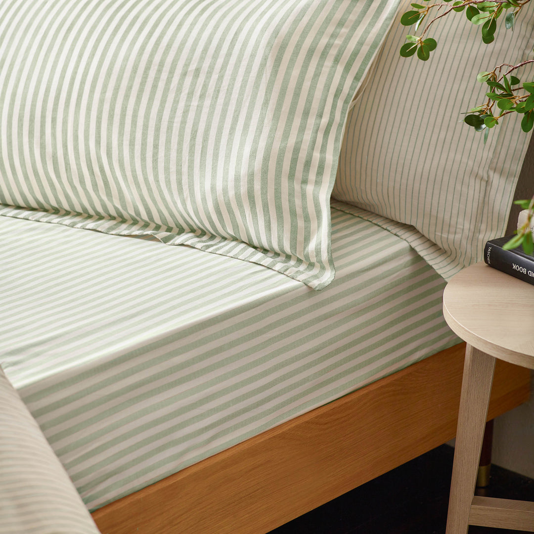 Hebden/Barton Double Fitted Sheet Eucalyptus