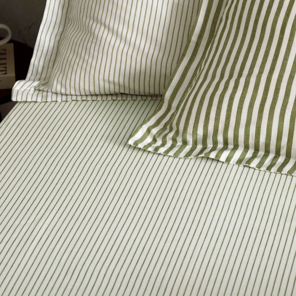 Hebden/Barton Double Fitted Sheet Olive - image 2