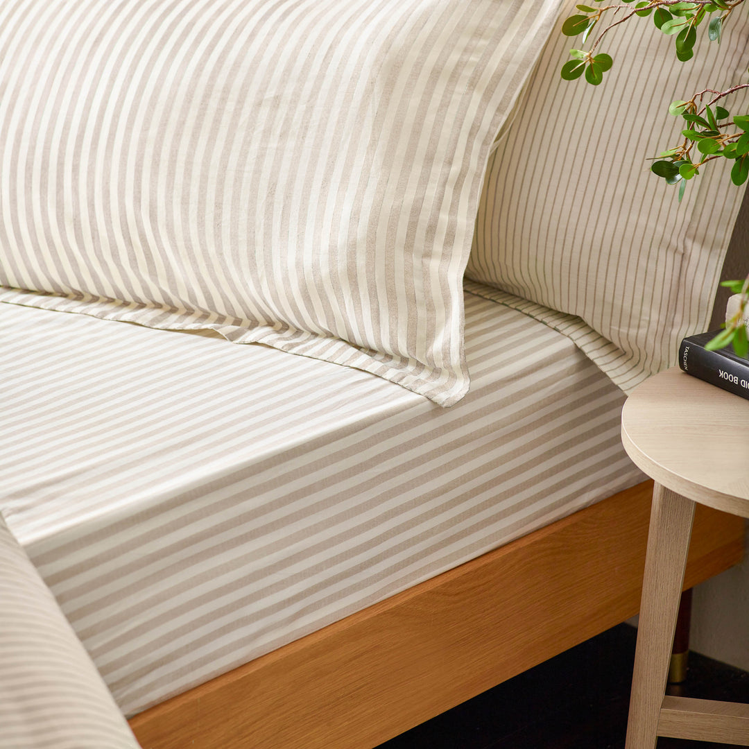 Hebden Ks Fitted Sheet Natural